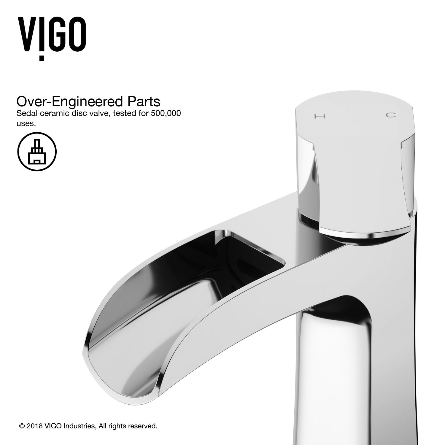 Paloma Single Handle Single Hole Bathroom Sink Faucet, WaterSense Certified, Chrome R1Z8 - product image 7