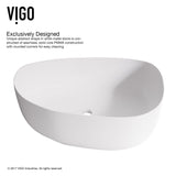 Peony Matte Stone Novelty Composite Vessel Bathroom Sink/Basin with Deep Bowl, White T3T1 - product image 2