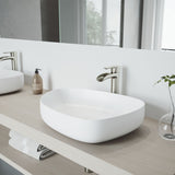 Peony Matte Stone Novelty Composite Vessel Bathroom Sink/Basin with Deep Bowl, White T3T1 - product image 7