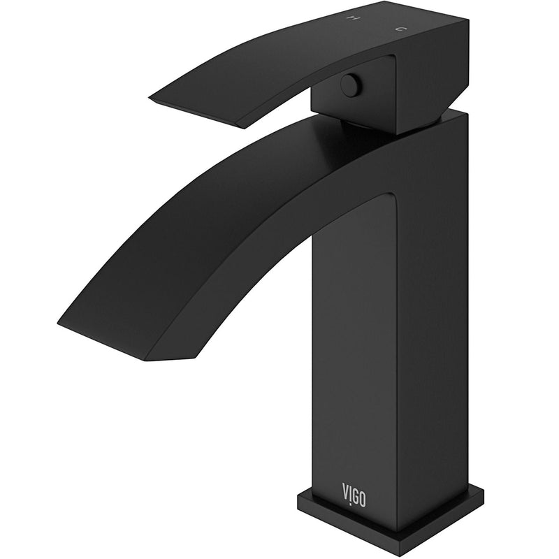 Satro Single Handle Single Hole Bathroom Sink Faucet, WaterSense Certified, Matte Black Q2E4
