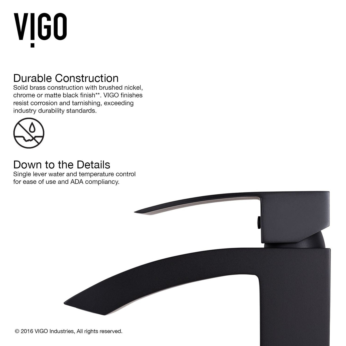 Satro Single Handle Single Hole Bathroom Sink Faucet, WaterSense Certified, Matte Black Q2E4 - product image 7