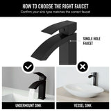 Satro Single Handle Single Hole Bathroom Sink Faucet, WaterSense Certified, Matte Black Q2E4 - product image 8