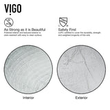 Simply Glass Round Vessel Bathroom Sink/Basin with Deep Bowl, Gray E4D2 - product image 4