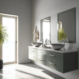 Simply Glass Round Vessel Bathroom Sink/Basin with Deep Bowl, Gray J2I5 - product image 6