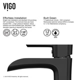 Sottile MatteShell Matte Black Bathroom Sink/Basin Set with Niko Faucet and Glass Rectangular Vessel M1J9 - product image 3