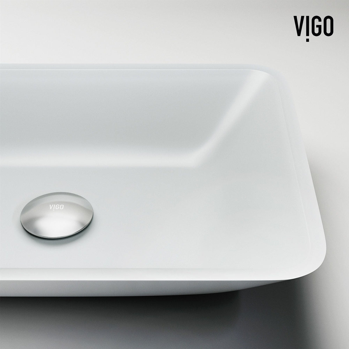 Sottile MatteShell White Bathroom Sink/Basin Set with Niko Faucet and Glass Rectangular Vessel D9V8 - product image 7