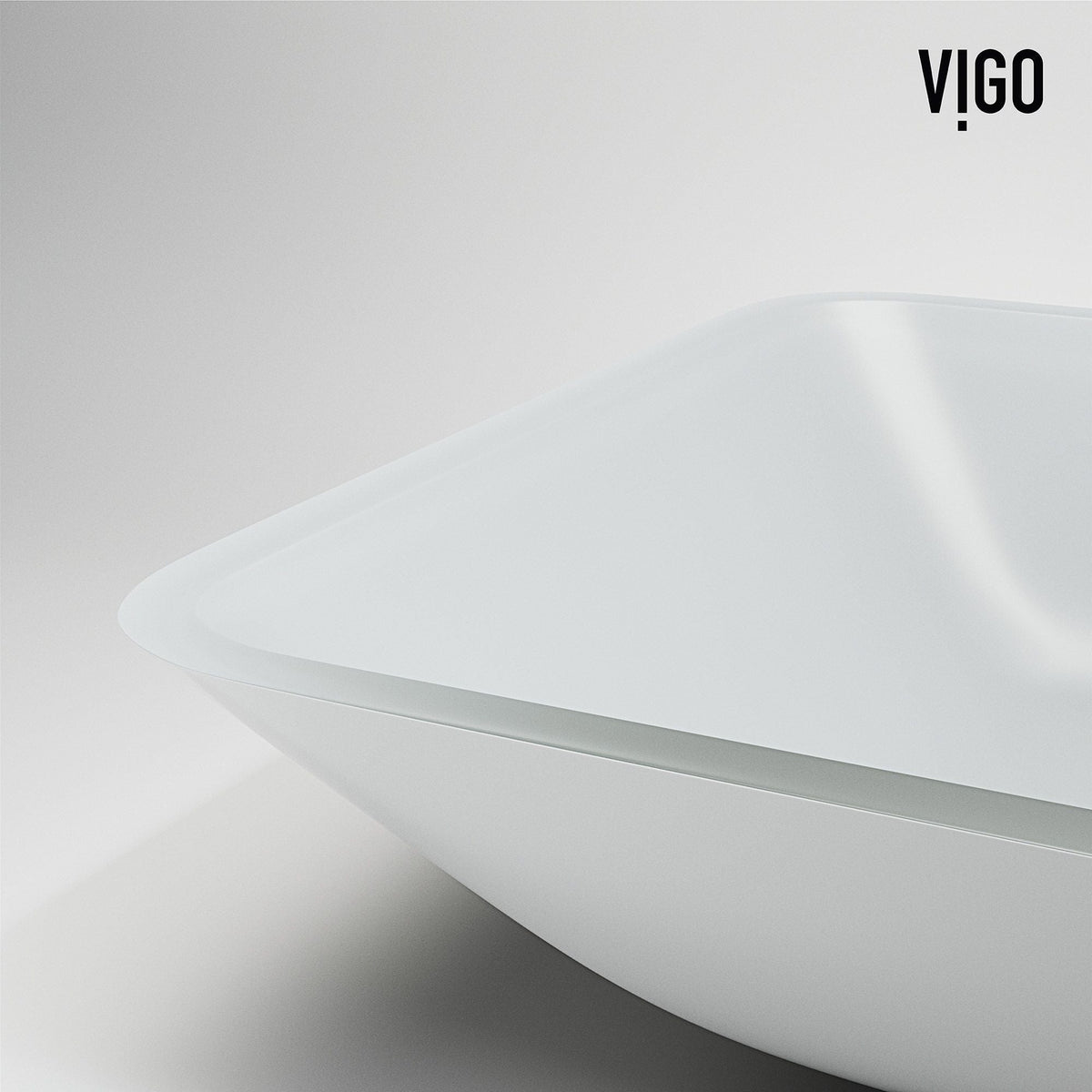 Sottile MatteShell White Bathroom Sink/Basin Set with Niko Faucet and Glass Rectangular Vessel D9V8 - product image 8