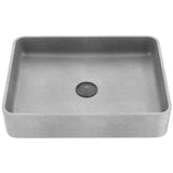 Tarragona Gothic ConcretoStone 19x14-in Deep Grey Bathroom Sink/Basin with Rectangular Vessel M8K2 - product image 1