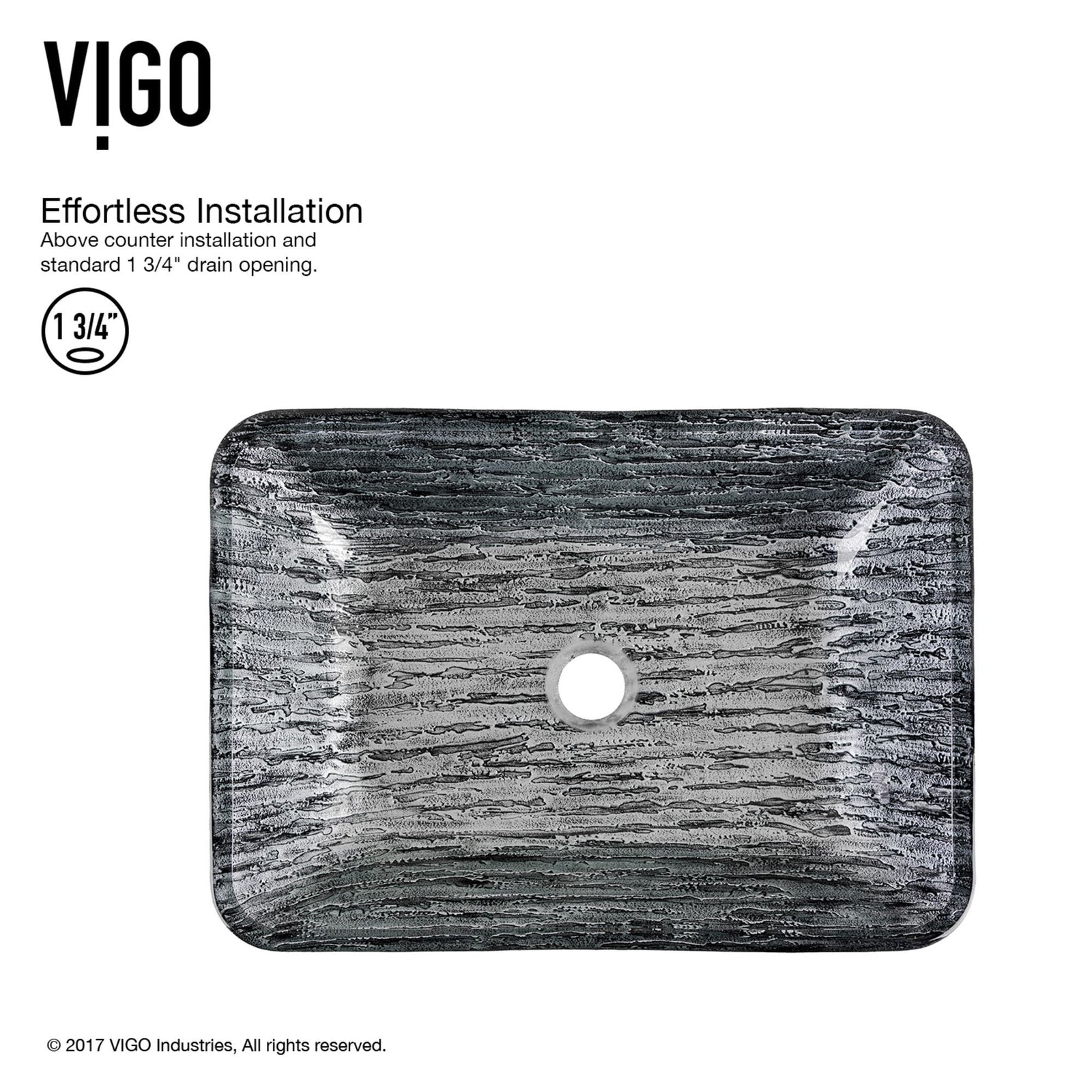 Titanium Glass Slate Grey Bathroom Sink/Basin Set with Niko Faucet and Rectangular Vessel N9D1 - product image 2