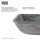 Titanium Glass Slate Grey Bathroom Sink/Basin Set with Niko Faucet and Rectangular Vessel N9D1 - product image 4