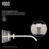 Titus Wall Mount Dual Handle Bathroom Sink Faucet, Eco-Friendly 1.2 GPM Flow Rate, Brushed Nickel H1E6 - product image 5