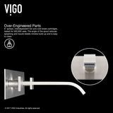 Titus Wall Mount Dual Handle Bathroom Sink Faucet, Eco-Friendly 1.2 GPM Flow Rate, Brushed Nickel H1E6 - product image 7