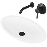 Wisteria White Bathroom Sink Set with Matte Black Olus Faucet X5P3 - product image 1
