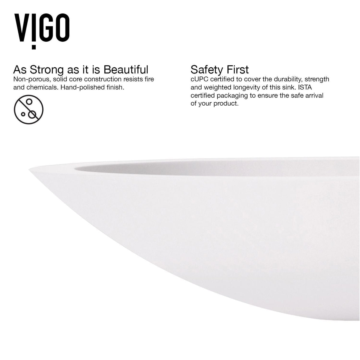 Wisteria White Bathroom Sink Set with Matte Black Olus Faucet X5P3 - product image 5