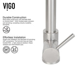 Zurich Single Handle Pull Down Spray Kitchen Faucet, Stainless Steel X6H6 - product image 6