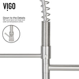 Zurich Single Handle Pull Down Spray Kitchen Faucet, Stainless Steel X6H6 - product image 7