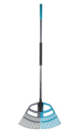 3-in-1 30-Tine Leaf Rake with Fibreglass Shaft, 24-1/2-in Wide Z6Y6 - product image 1