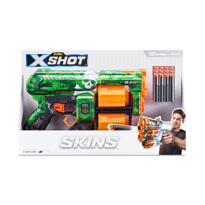 X-Shot Skins Dread, 7 Unique Designs, 12-Dart Capacity, Ages 8+ G5A0
