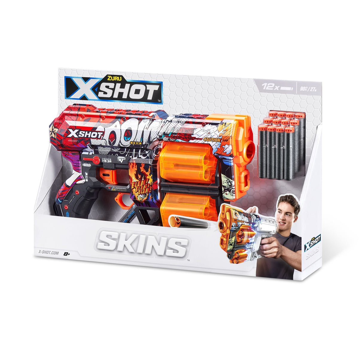 X-Shot Skins Dread, 7 Unique Designs, 12-Dart Capacity, Ages 8+ G5A0 - product image 8
