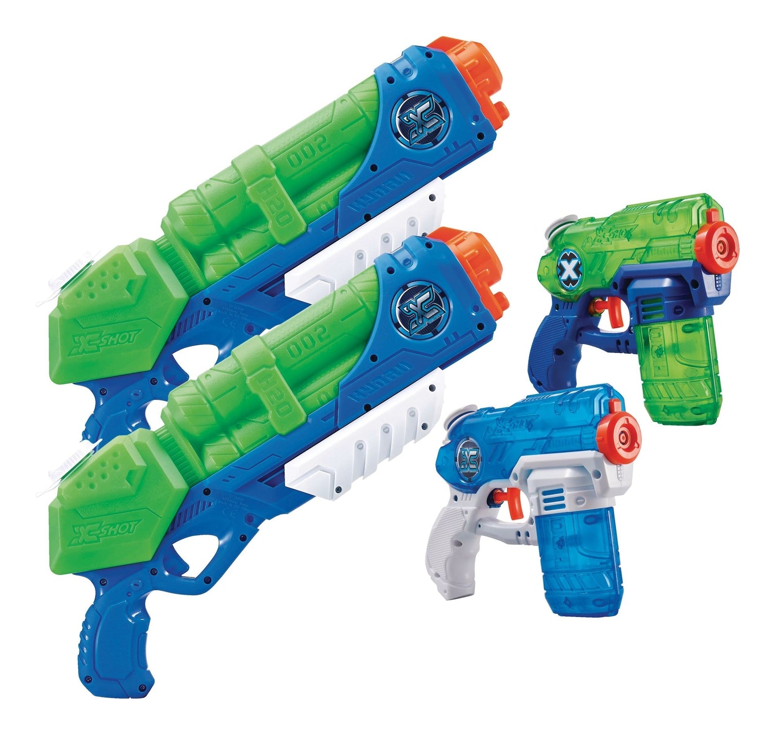 X-Shot Typhoon Thunder & Stealth Soaker Water Blasters Set, Kids' Toy, Age 5+, 4-pk F1T4 - product image 1